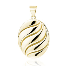 Silver (925) polished gold-plated pendant - locket