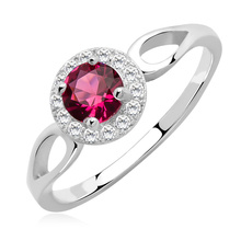 Silver (925) ring with ruby zirconia