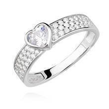 Silver (925) ring with white zirconia