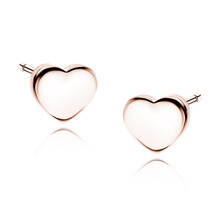 Silver (925) rose gold-plated earrings - hearts