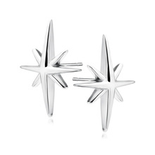 Silver (925) star earrings