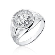 Silver signet ring 925 - crowned eagle - national symbol of Poland