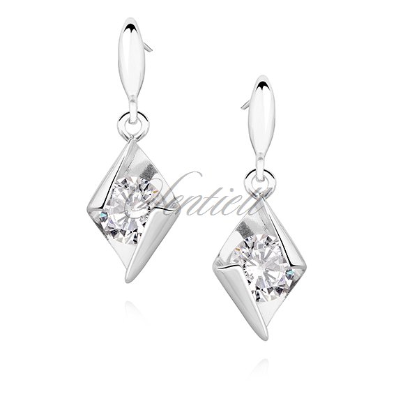 Silver (925) Earrings white zirconia