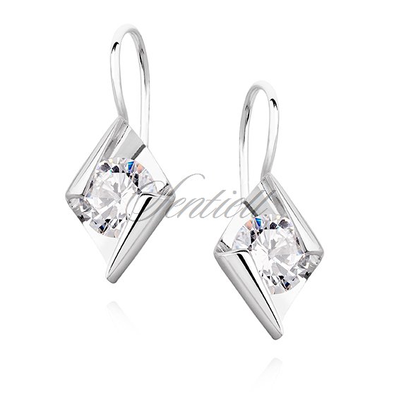 Silver (925) Earrings white zirconia