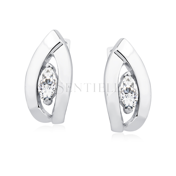 Silver (925) Earrings white zirconia