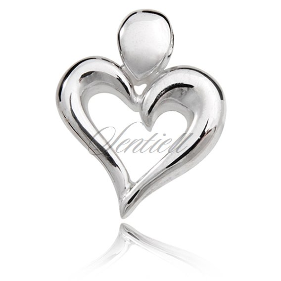 Silver (925) Pendant heart with bold shores