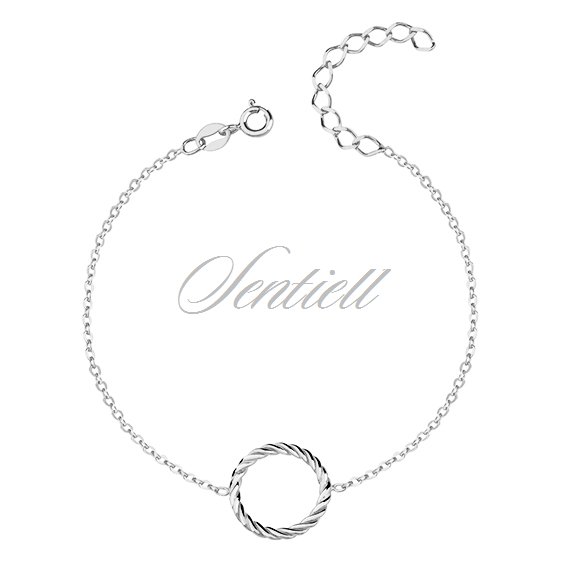 Silver (925) bracelet of celebrities with circle