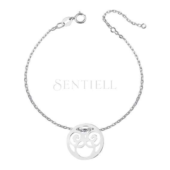 Silver (925) bracelet - openwork circle