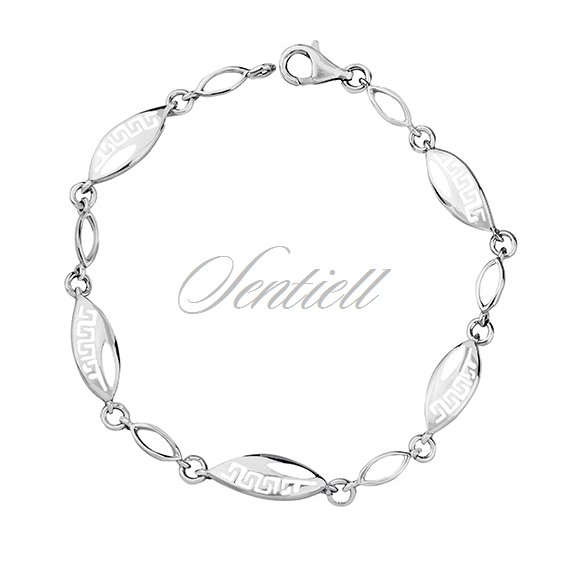 Silver (925) bracelet with Greek pattern