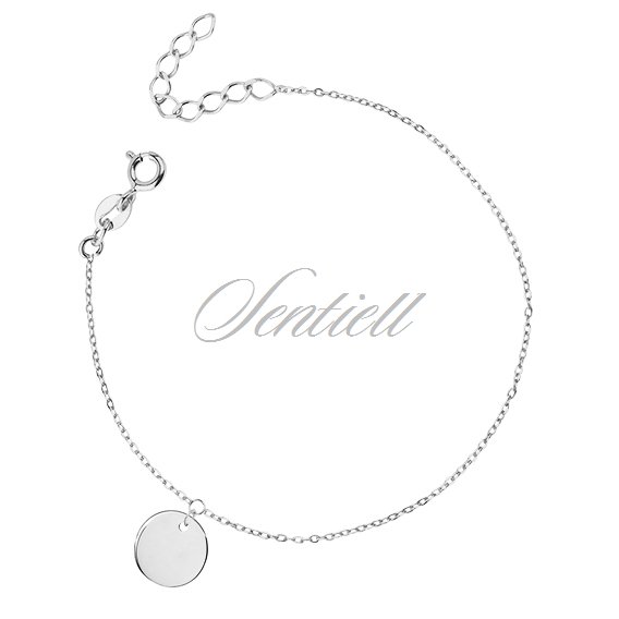 Silver (925) bracelet with round pendant