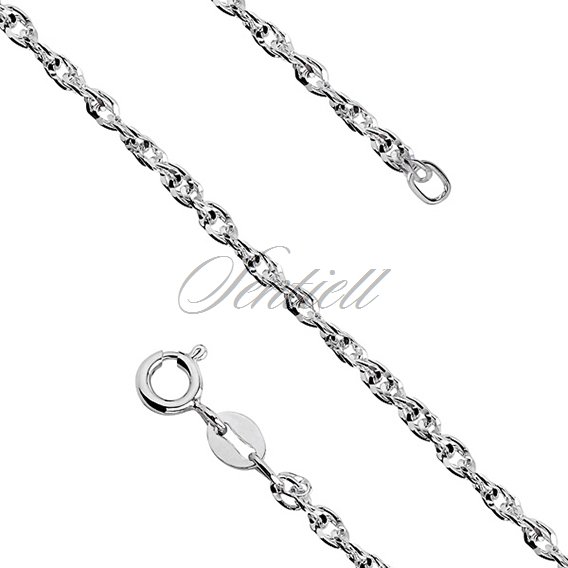 Silver (925) chain bracelet Singapur diamond cut Ø 050