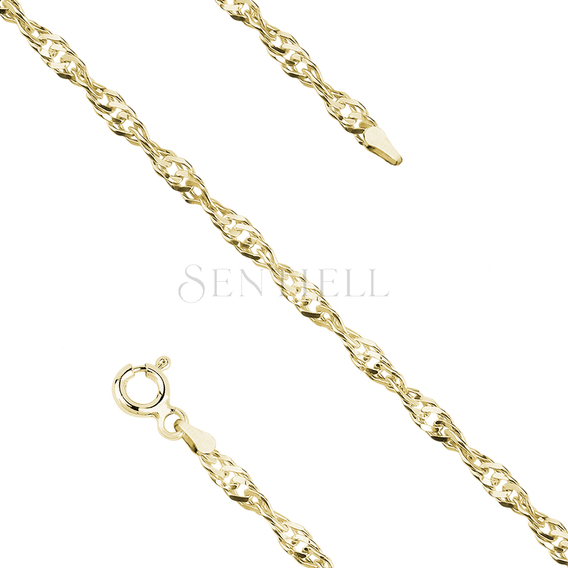 Silver (925) chain singapur bracelet Ø 040 - gold-plated