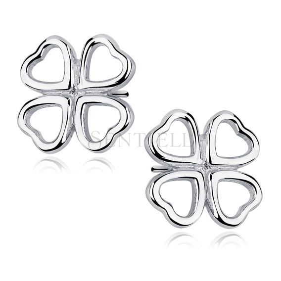 Silver (925) clover shape earrings