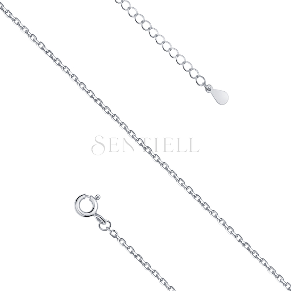 Silver (925) diamond cut anchor chain Ø 030 rhodium-plated