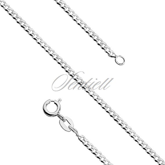 Silver (925) diamond-cut chain - curb Ø 058