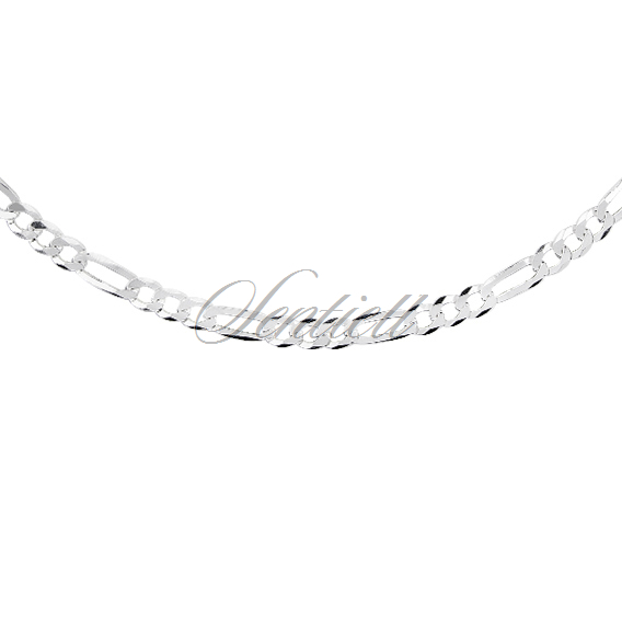 Silver (925) diamond-cut chain - figaro extra flat Ø 100