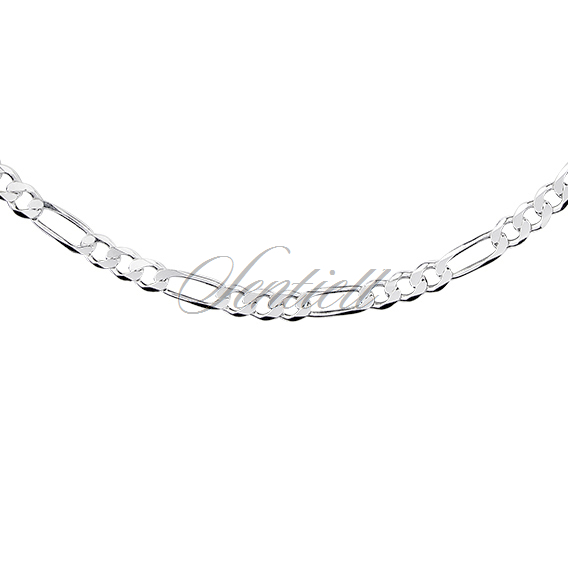 Silver (925) diamond-cut chain - figaro extra flat Ø 120