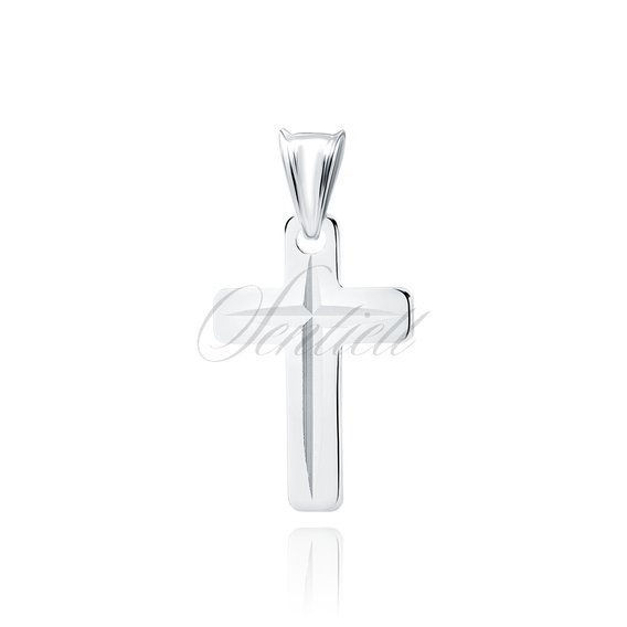 Silver (925) diamond cut pendant cross