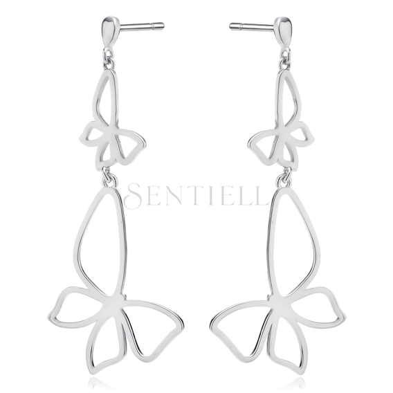 Silver (925) earrings - butterflies