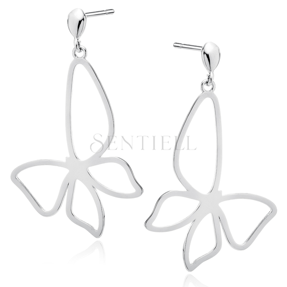 Silver (925) earrings - butterfly
