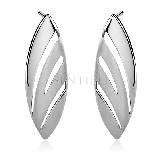 Silver (925) earrings elegant satin