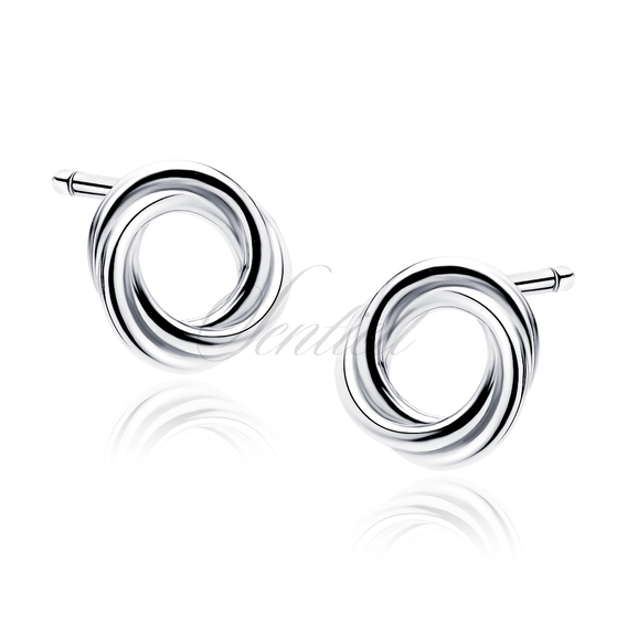 Silver (925) earrings - intertwined circles