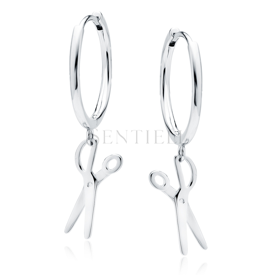 Silver (925) earrings - scissors