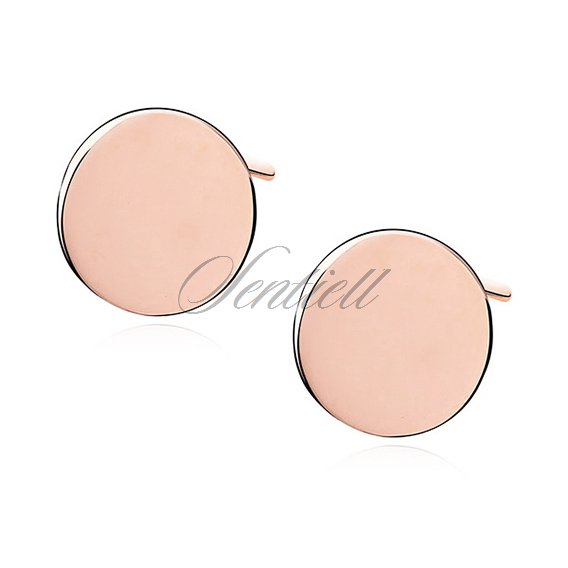 Silver (925) earrings with rose gold-plated circles