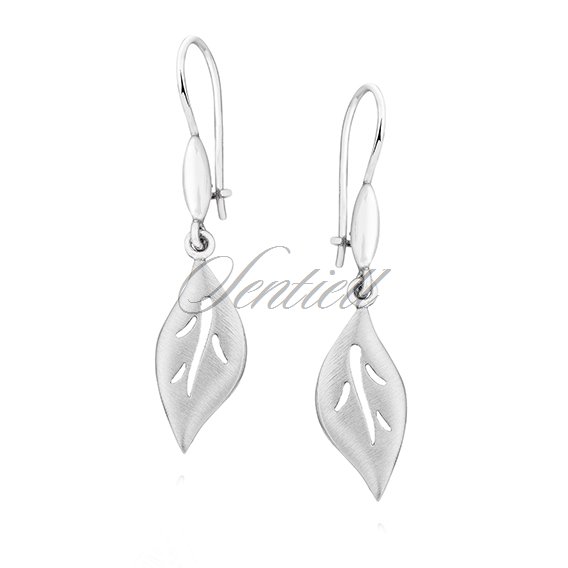 Silver (925) elegant earrings - leafs