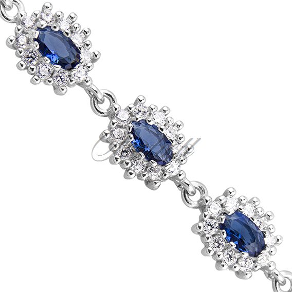 Silver (925) fashionable bracelet sapphire zirconia