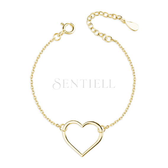 Silver (925) gold-plated bracelet heart