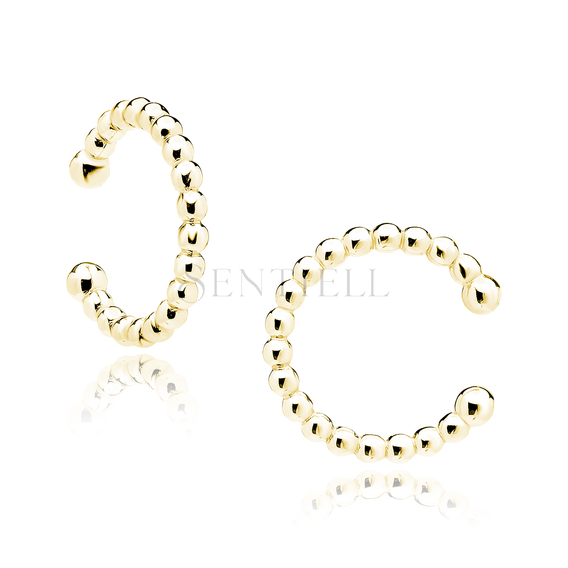 Silver (925) gold-plated ear-cuff - circle of balls