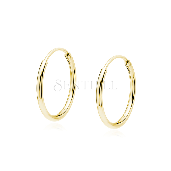 Silver (925) gold-plated earrings hoop