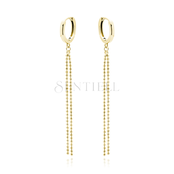 Silver (925) gold-plated earrings with chains