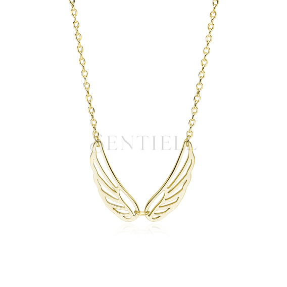 Silver (925) gold-plated necklace with wings