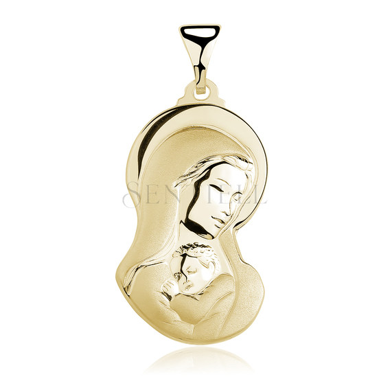 Silver (925) gold-plated pendant Mary and Child