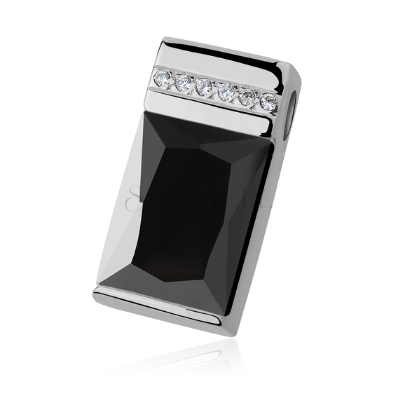 Silver (925) impressvie pendant with black zirconia