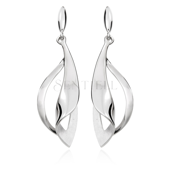 Silver (925) long earrings