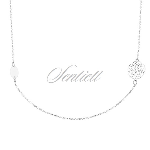 Silver (925) necklace with folower