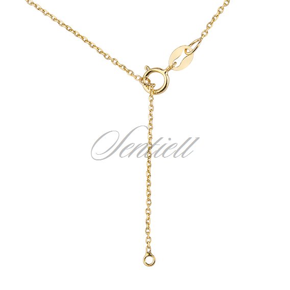 Silver (925) necklace with open-work pendant - gold-plated
