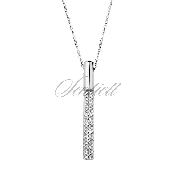 Silver (925) necklace with zirconia