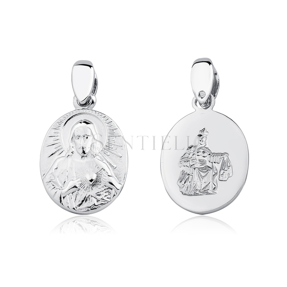 Silver (925) pendant - Jesus Christ / Scapular Mary