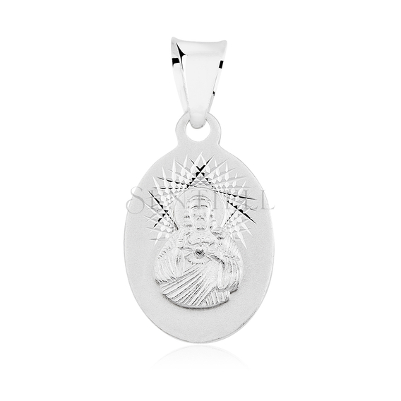 Silver (925) pendant - Jesus Christ / Scapular Mary
