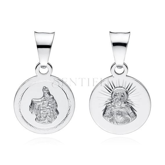 Silver (925) pendant - Jesus Christ / Scapular Mary