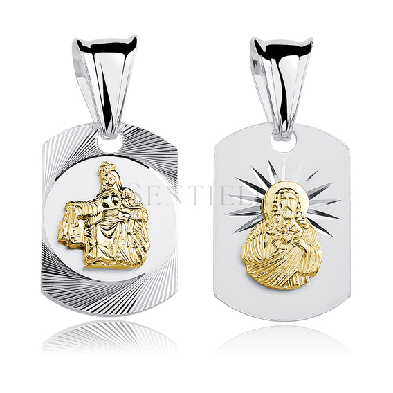 Silver (925) pendant Jesus Christ / Scapular Mary