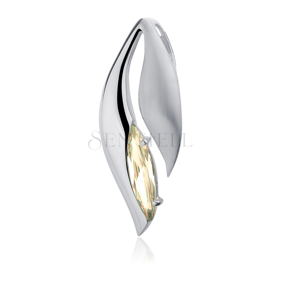 Silver (925) pendant - Light topaz zirconia