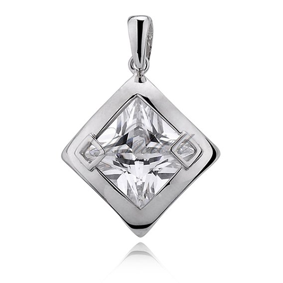 Silver (925) pendant big zirconia