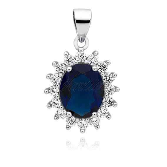 Silver (925) pendant sapphire zirconia