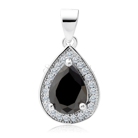 Silver (925) pendant with black zirconia