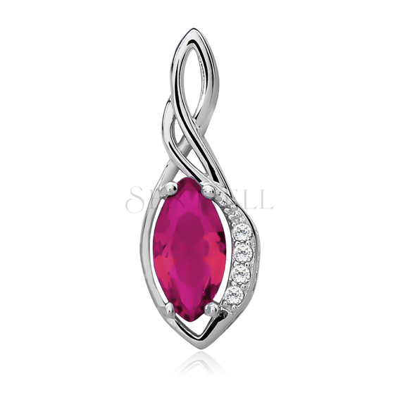 Silver (925) pendant with ruby zirconia